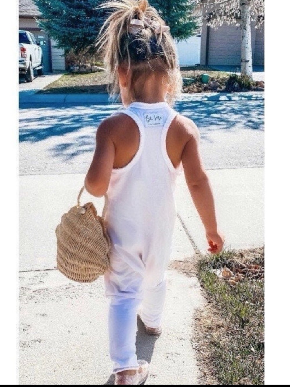 Light Pink Kids Sleeveless One-Piece Bodysuit Romper